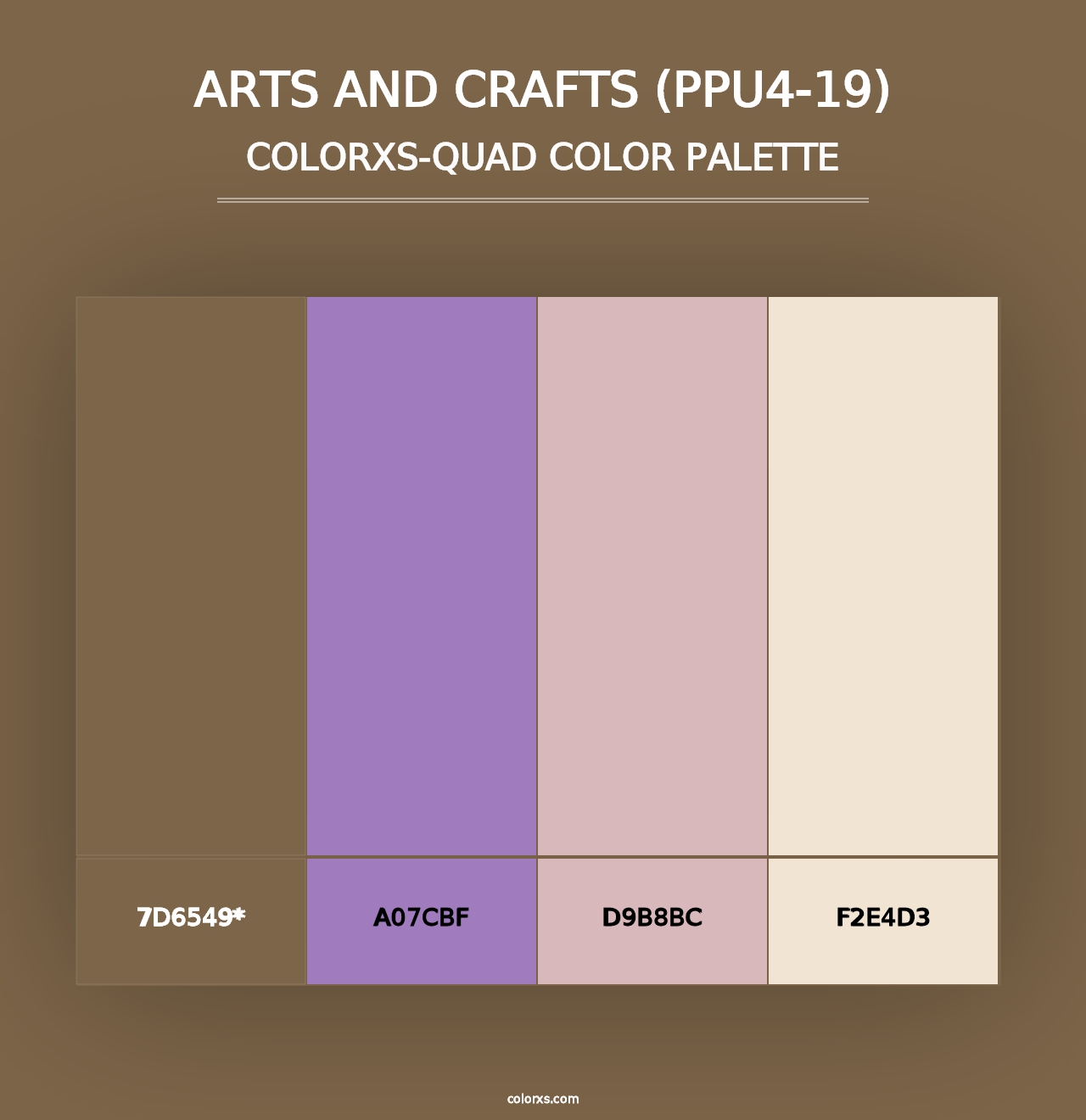 Arts And Crafts (PPU4-19) - Colorxs Quad Palette