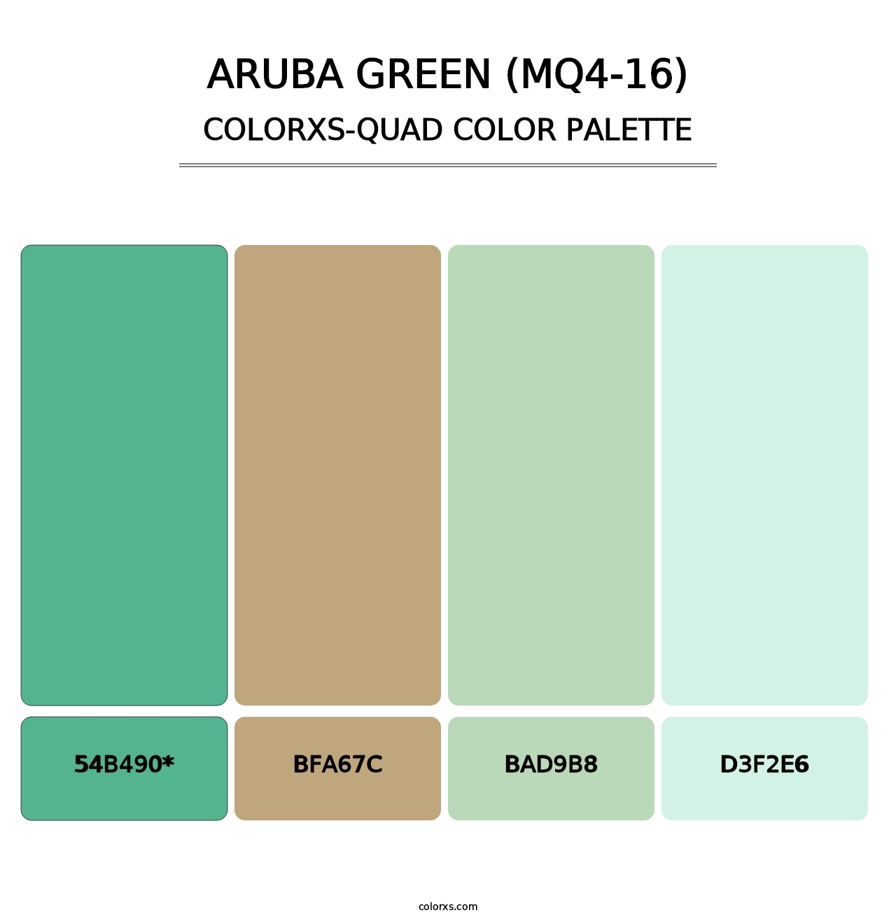 Aruba Green (MQ4-16) - Colorxs Quad Palette