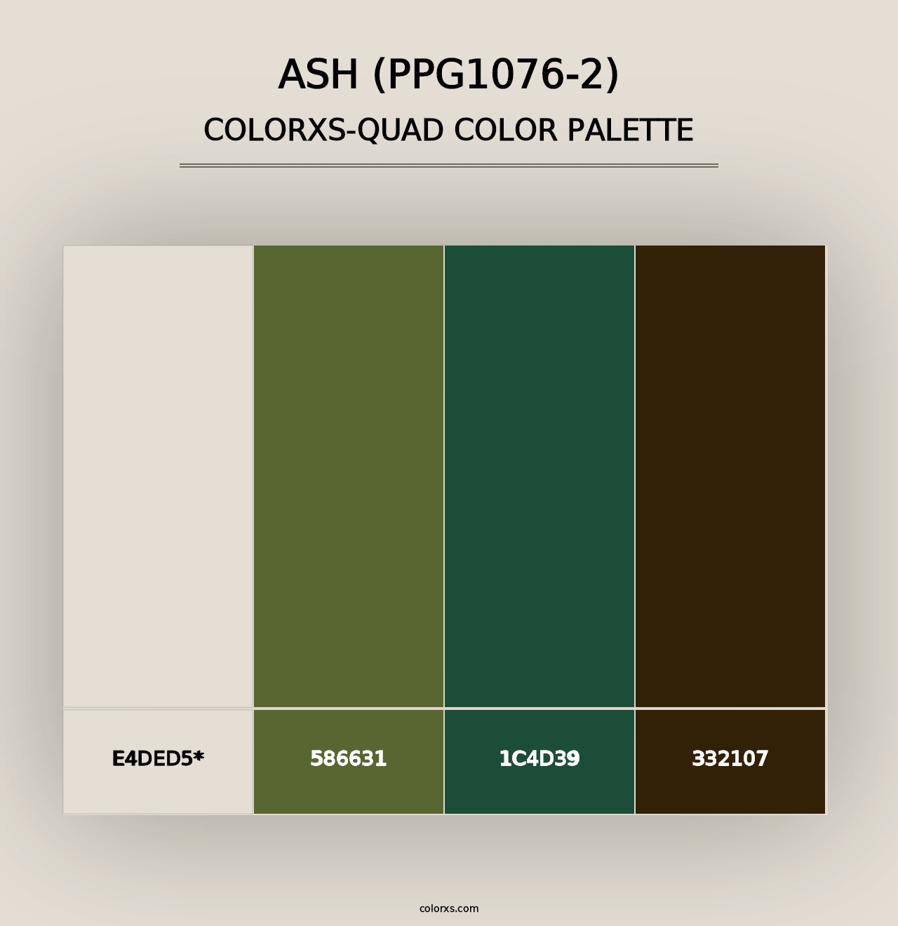 Ash (PPG1076-2) - Colorxs Quad Palette