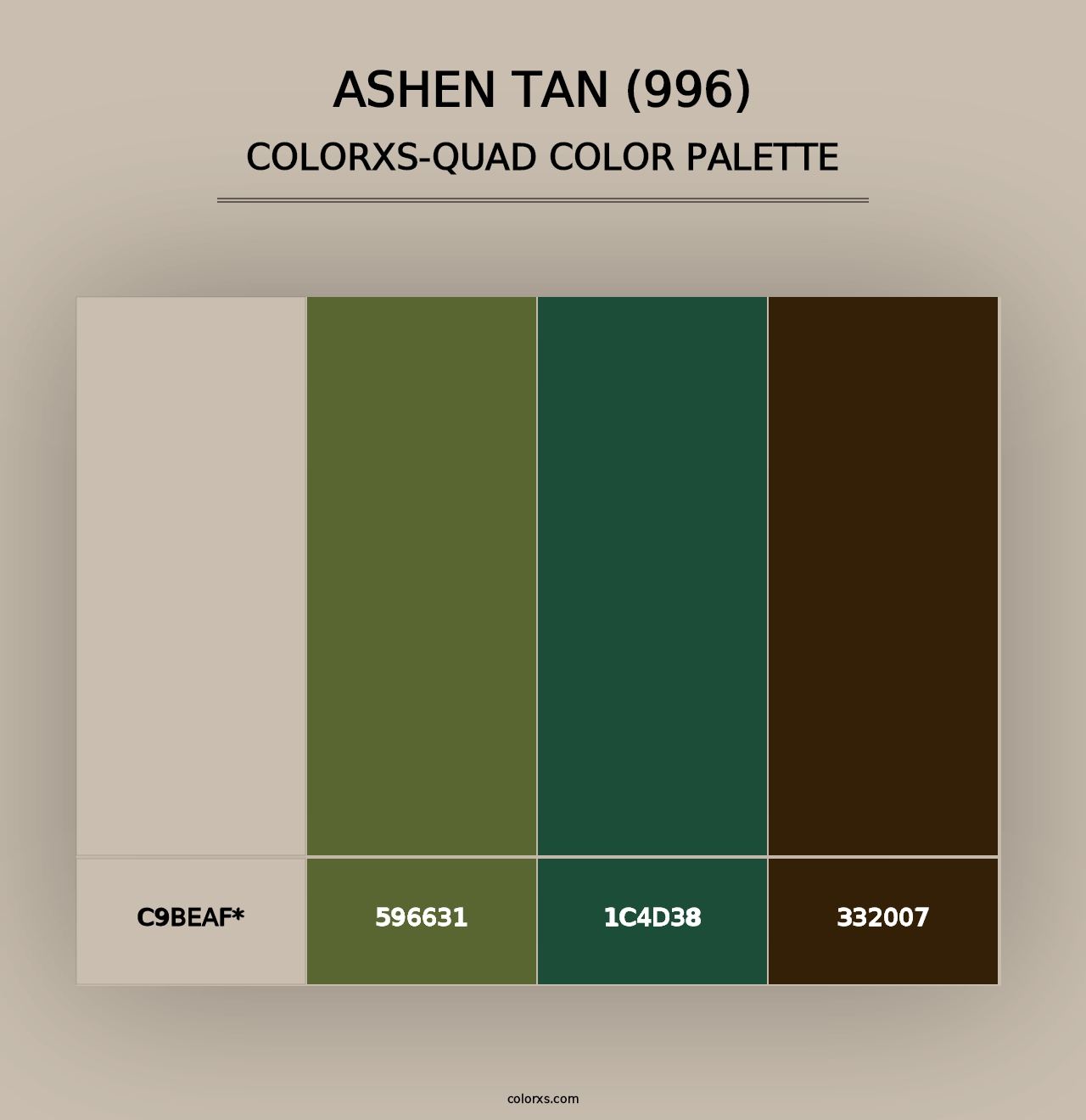 Ashen Tan (996) - Colorxs Quad Palette