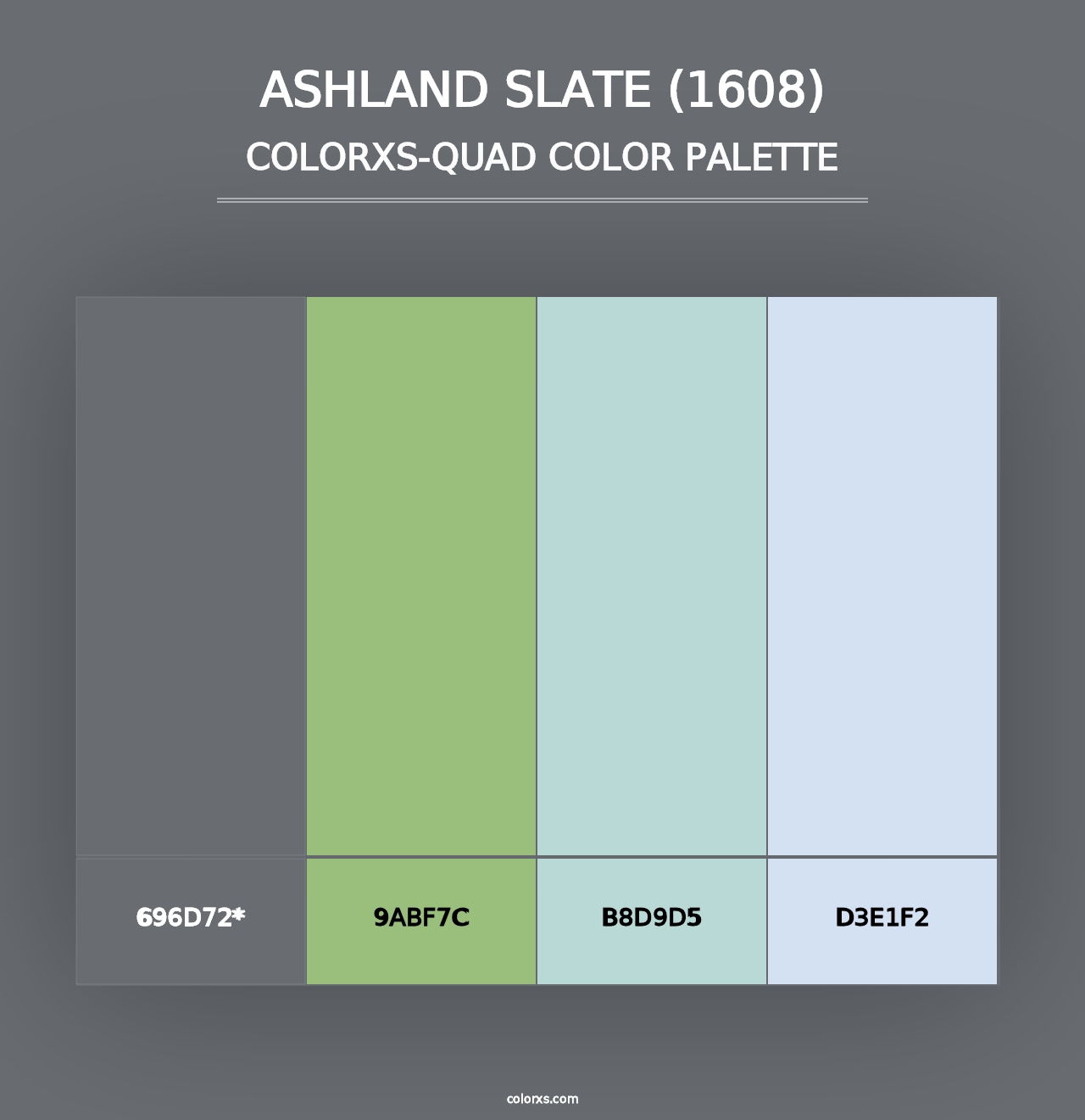 Ashland Slate (1608) - Colorxs Quad Palette