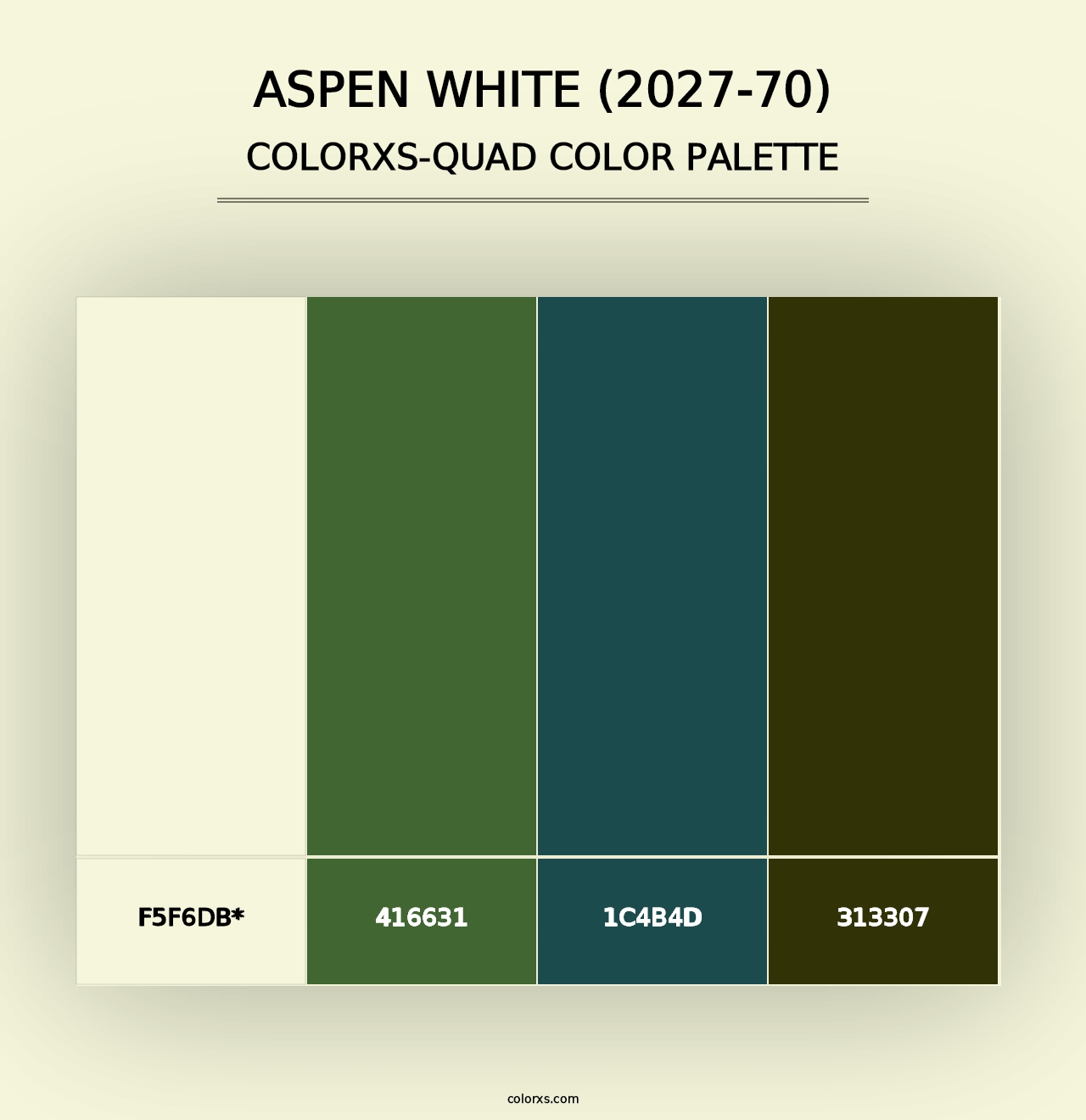 Aspen White (2027-70) - Colorxs Quad Palette