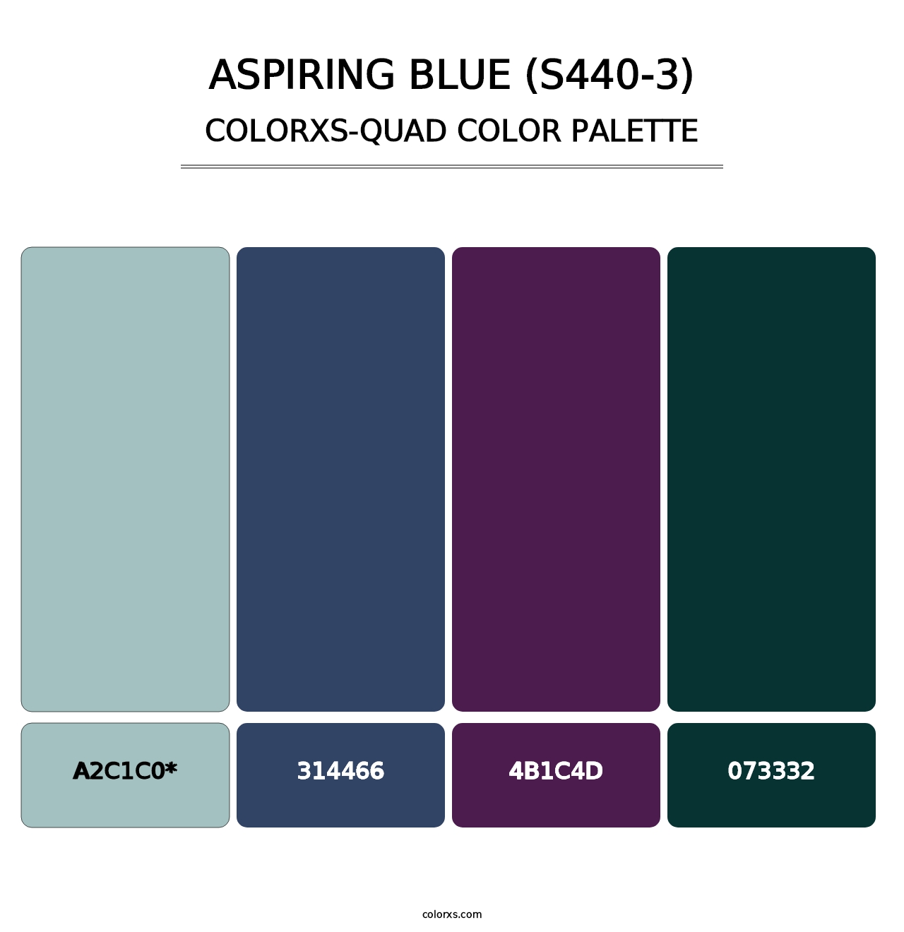 Aspiring Blue (S440-3) - Colorxs Quad Palette