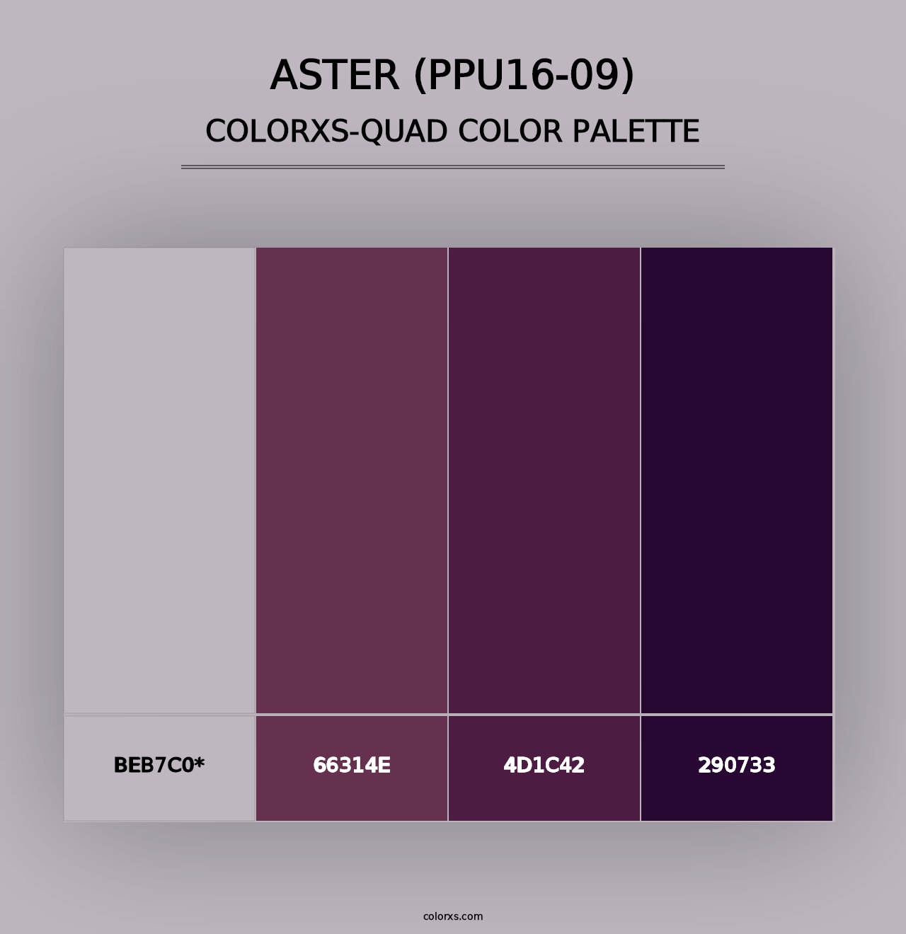 Aster (PPU16-09) - Colorxs Quad Palette