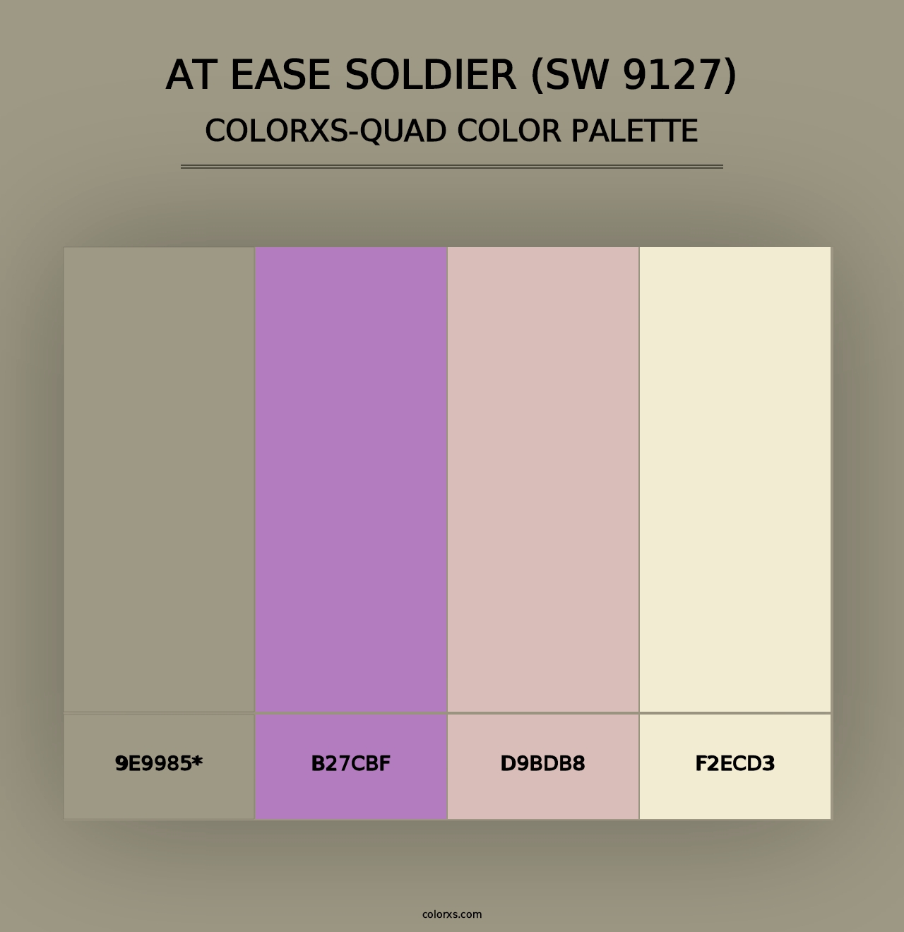 At Ease Soldier (SW 9127) - Colorxs Quad Palette