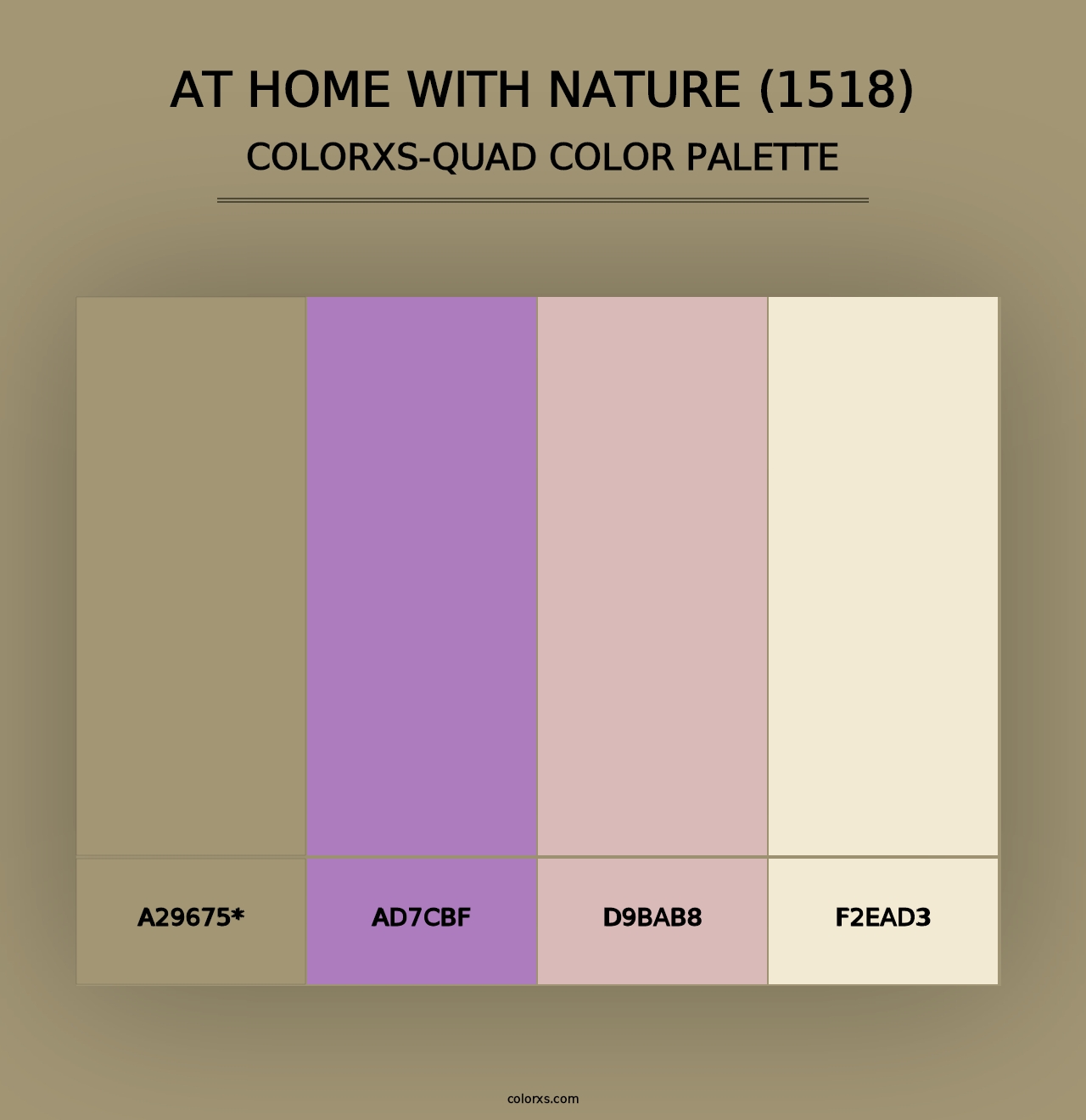 At Home with Nature (1518) - Colorxs Quad Palette