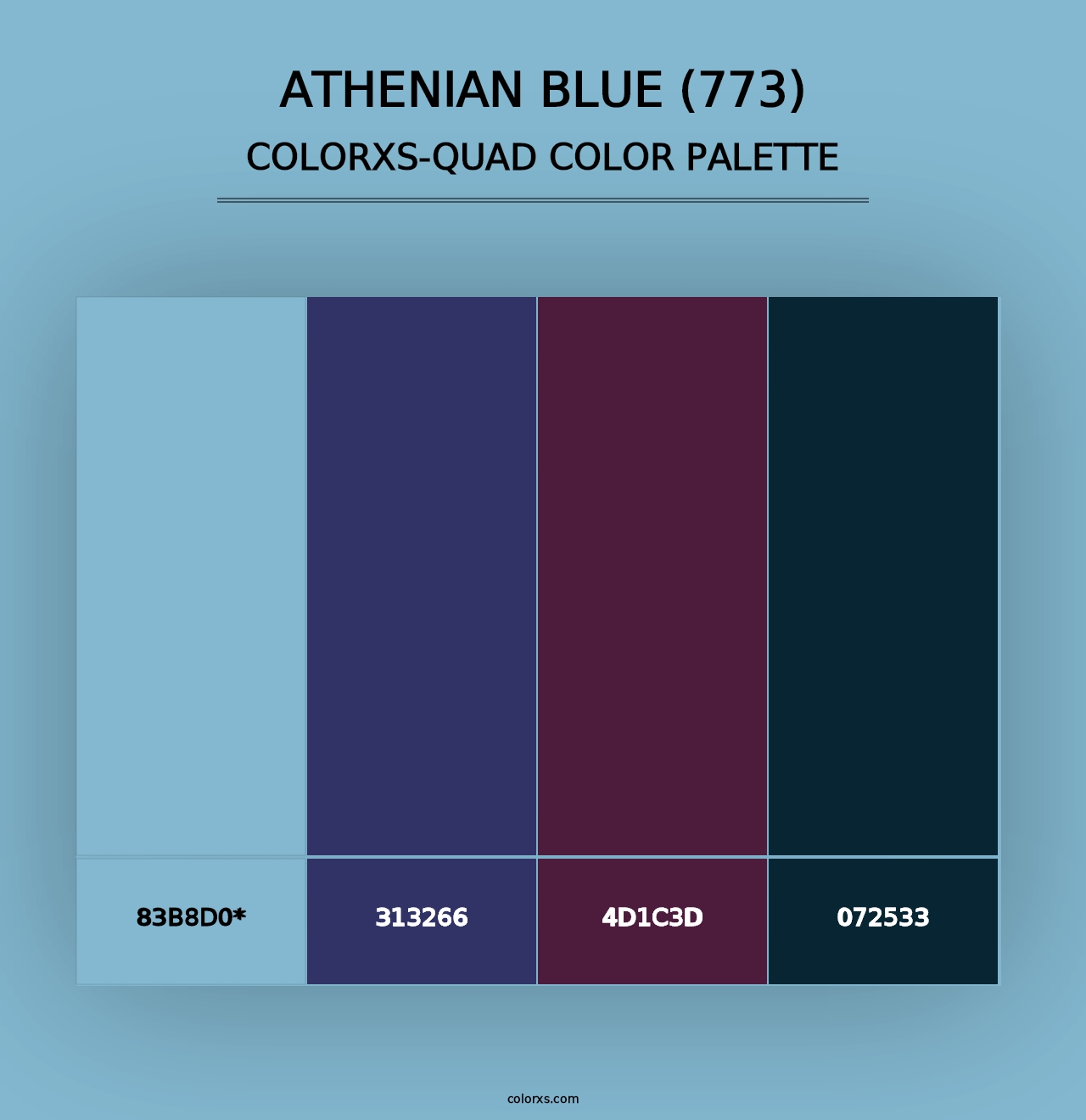 Athenian Blue (773) - Colorxs Quad Palette