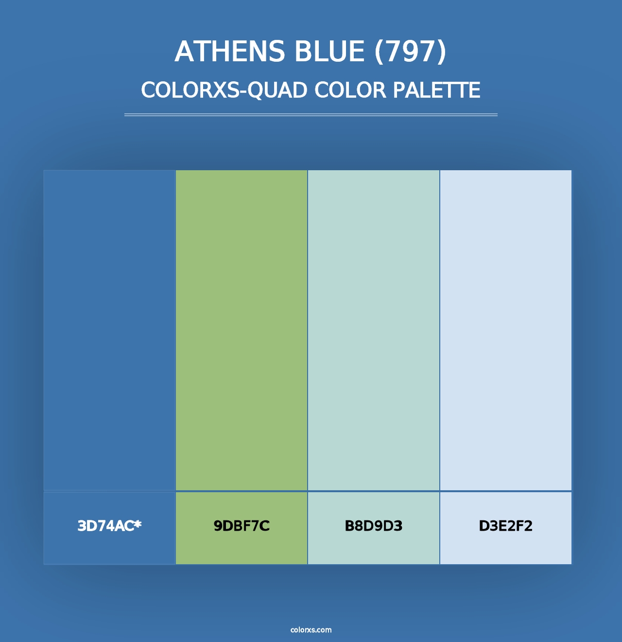 Athens Blue (797) - Colorxs Quad Palette