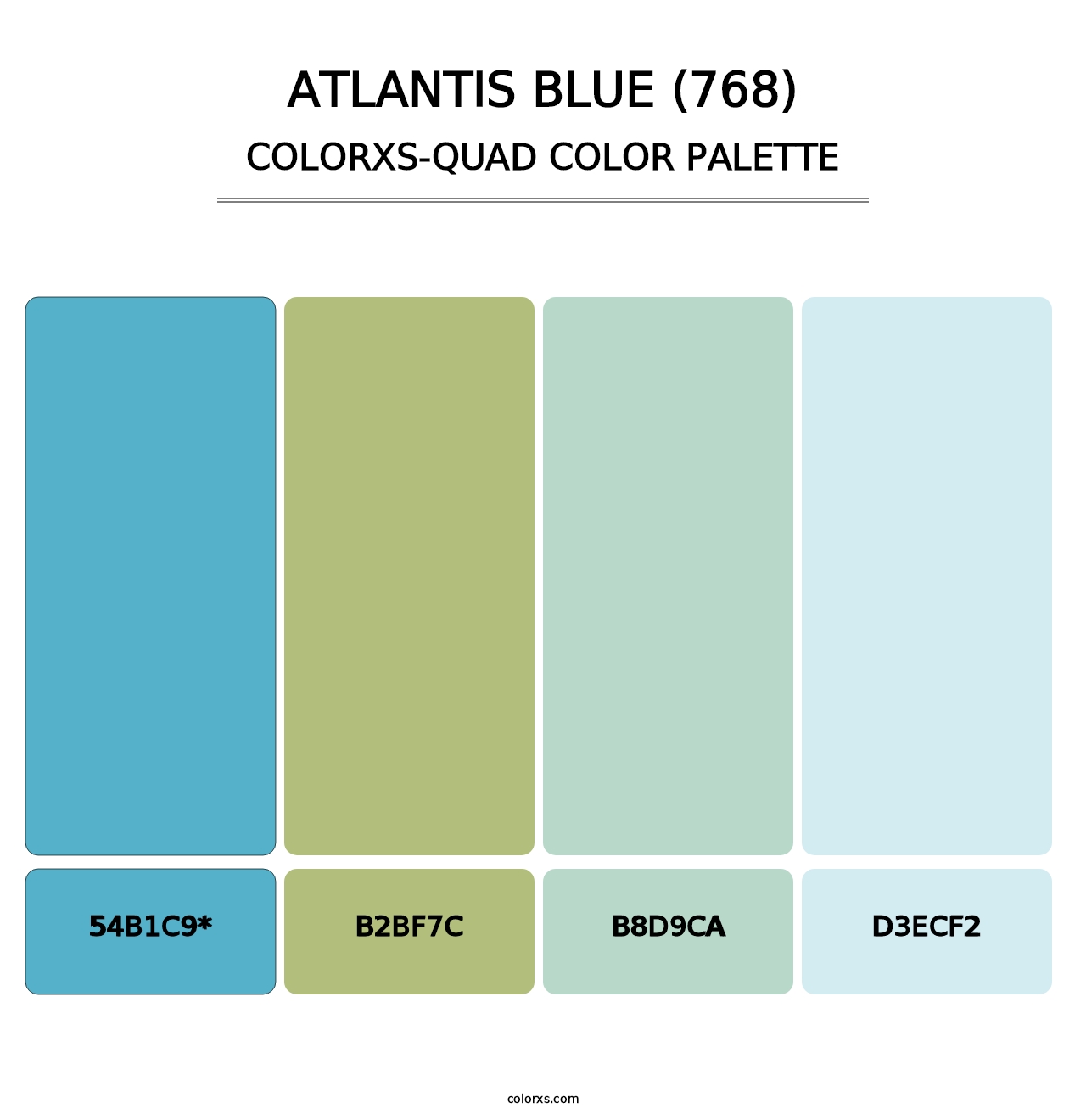 Atlantis Blue (768) - Colorxs Quad Palette