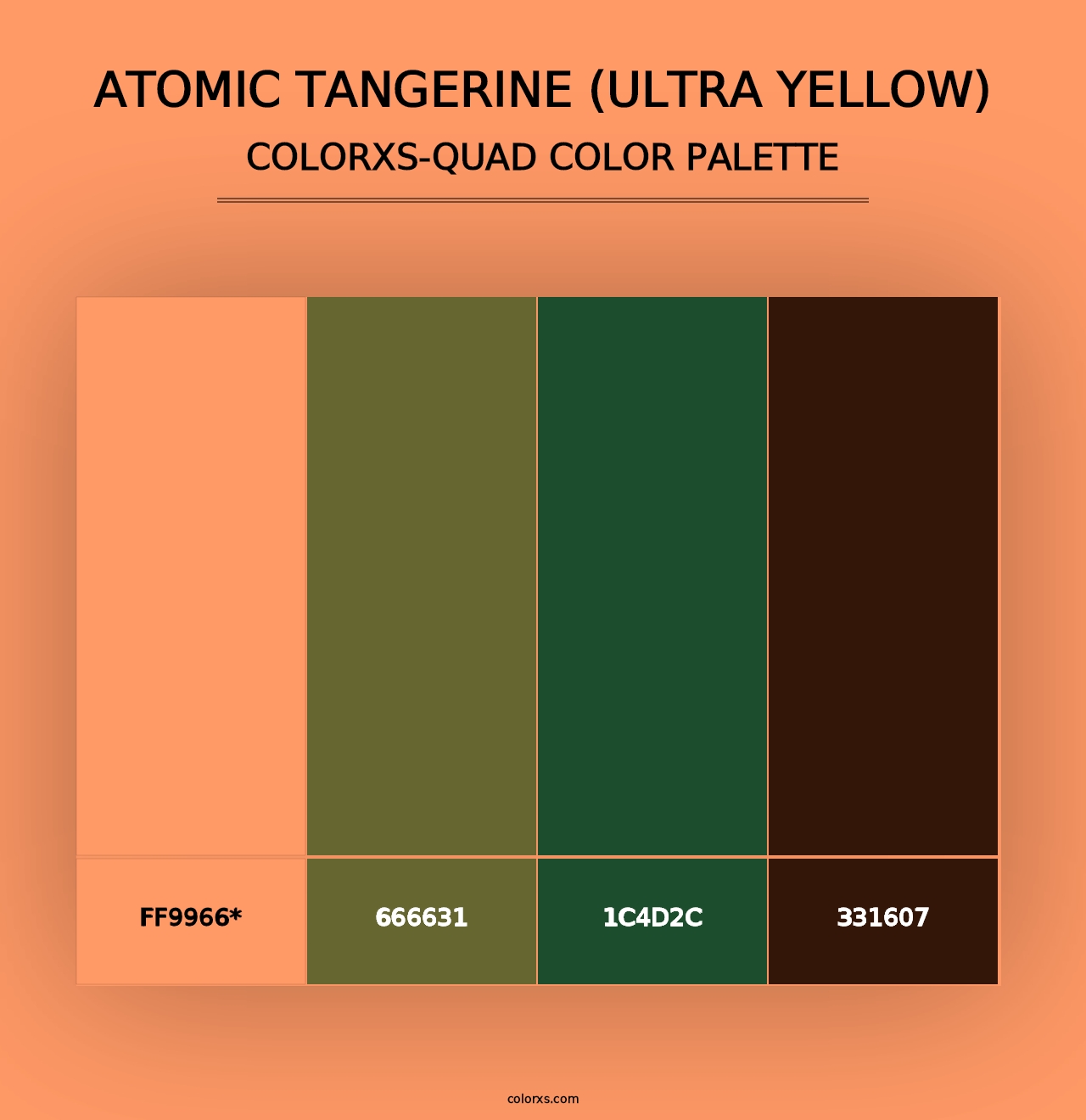 Atomic Tangerine (Ultra Yellow) - Colorxs Quad Palette