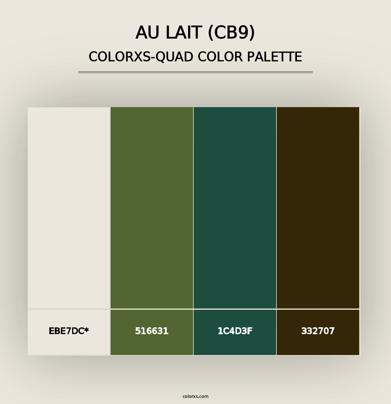 Au Lait (CB9) - Colorxs Quad Palette