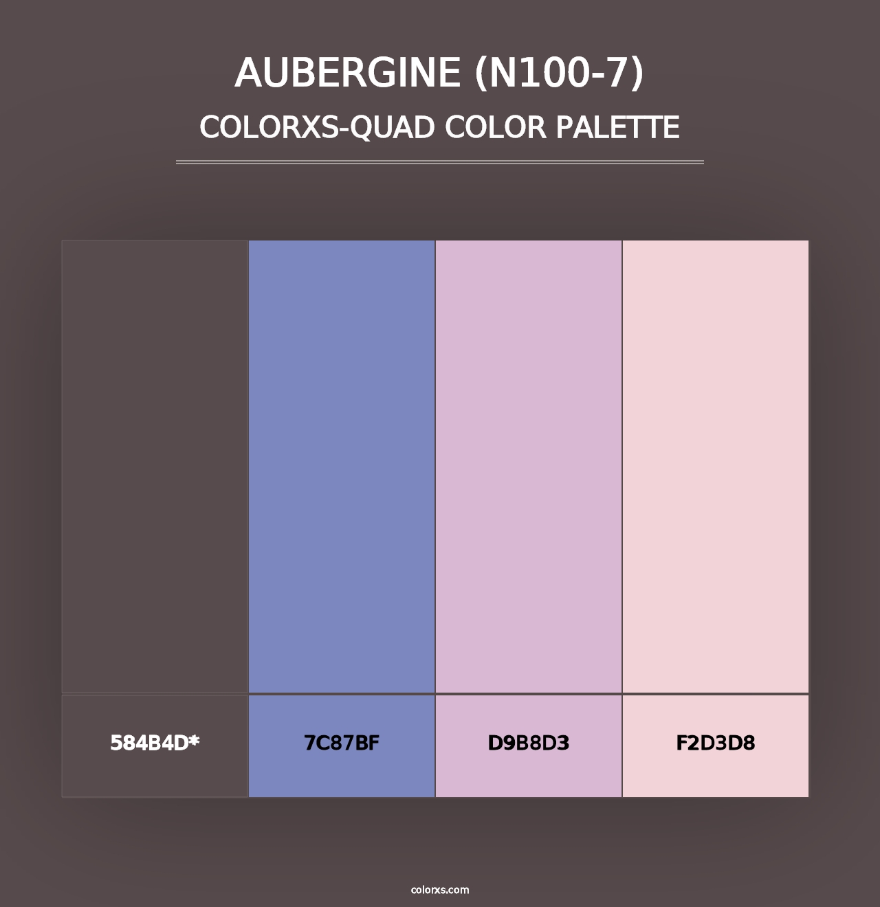 Aubergine (N100-7) - Colorxs Quad Palette