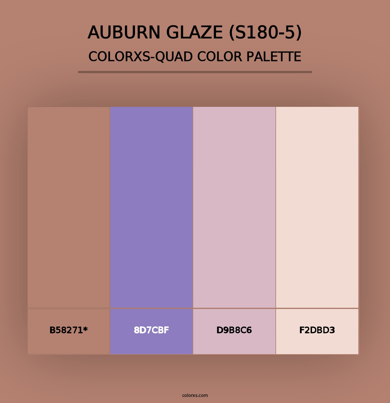 Auburn Glaze (S180-5) - Colorxs Quad Palette