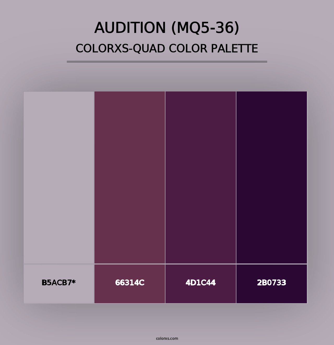 Audition (MQ5-36) - Colorxs Quad Palette