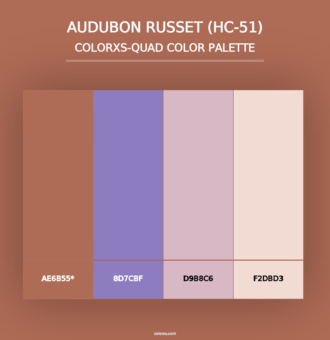 Audubon Russet (HC-51) - Colorxs Quad Palette