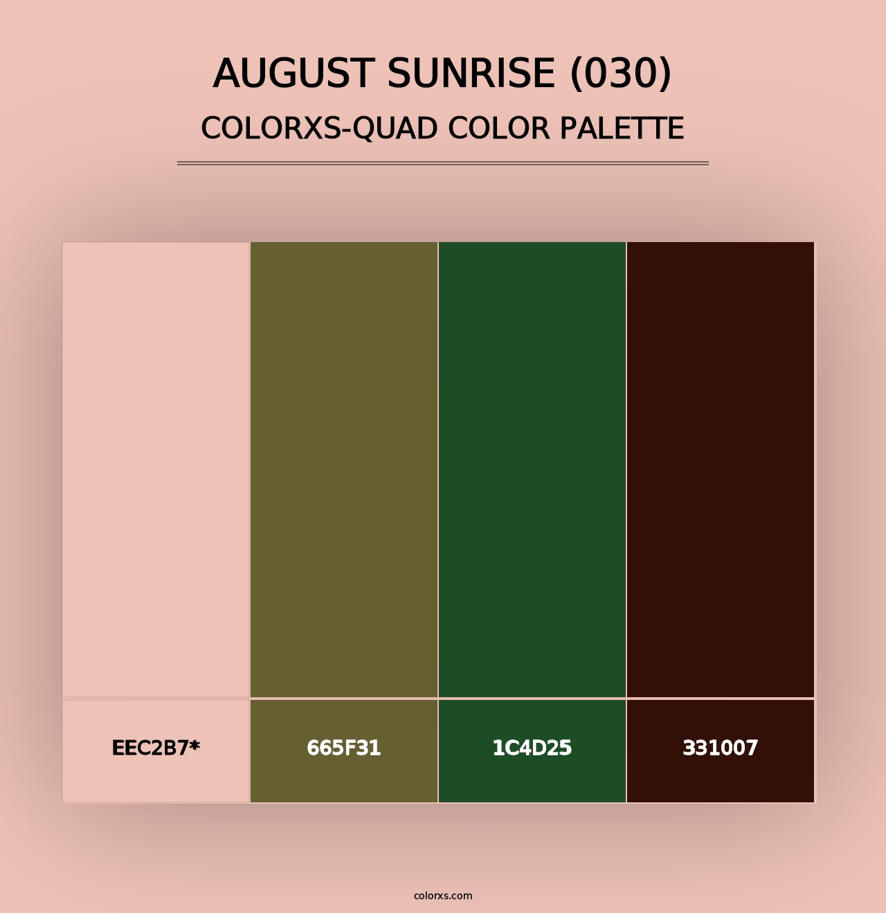 August Sunrise (030) - Colorxs Quad Palette