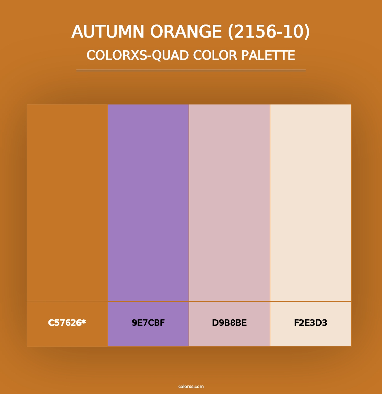 Autumn Orange (2156-10) - Colorxs Quad Palette