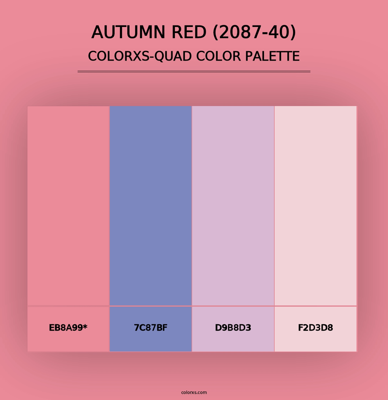 Autumn Red (2087-40) - Colorxs Quad Palette