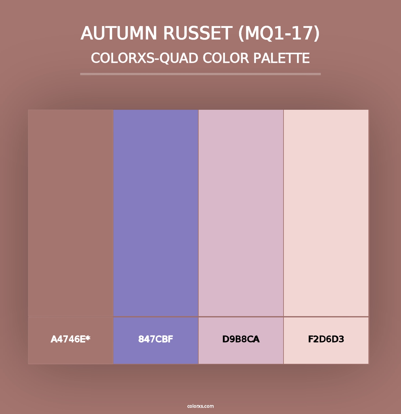 Autumn Russet (MQ1-17) - Colorxs Quad Palette