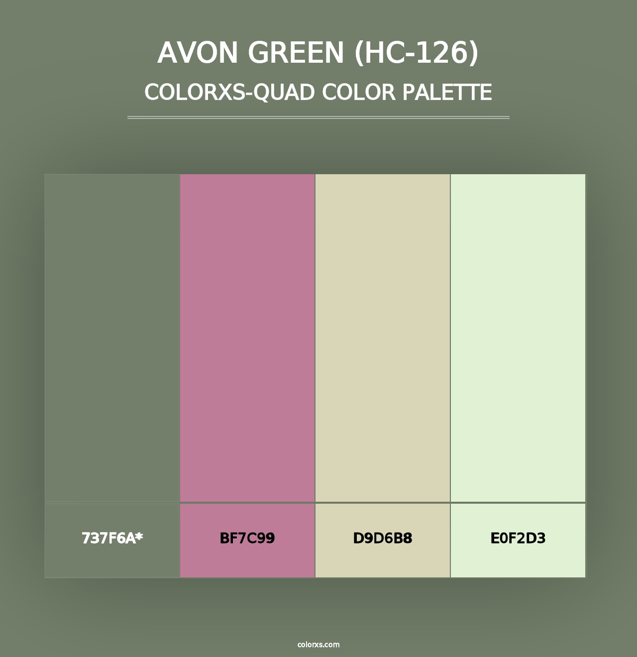 Avon Green (HC-126) - Colorxs Quad Palette