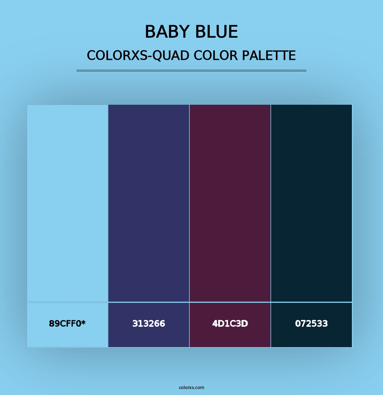 Baby Blue - Colorxs Quad Palette