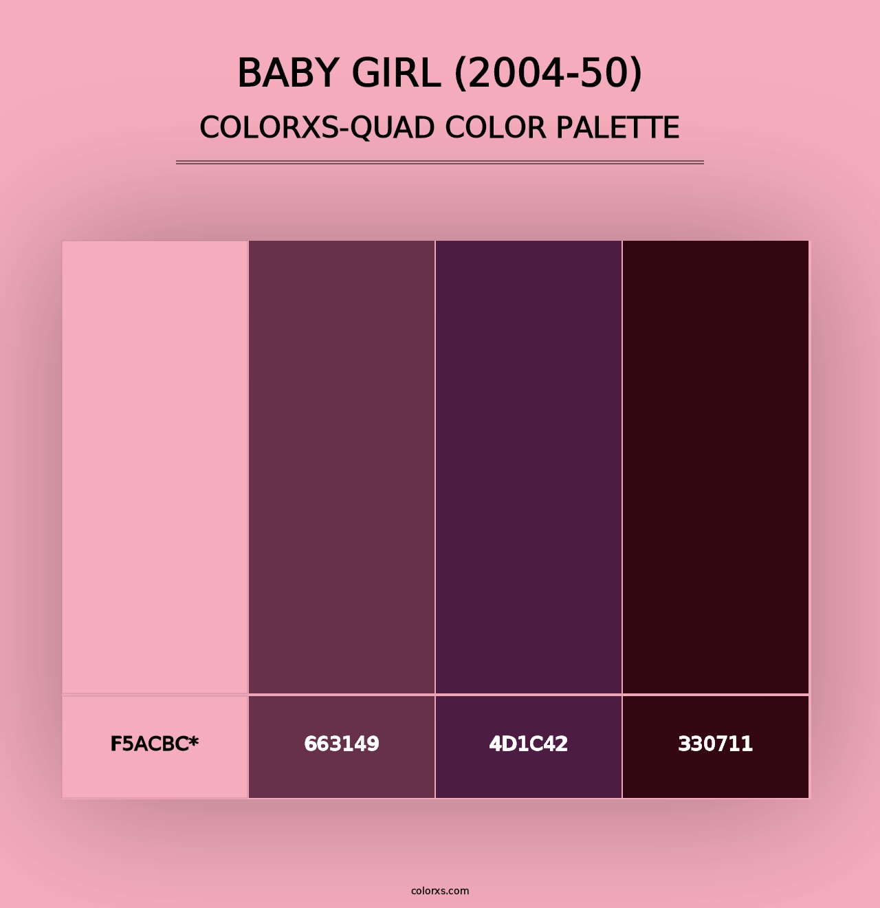 Baby Girl (2004-50) - Colorxs Quad Palette