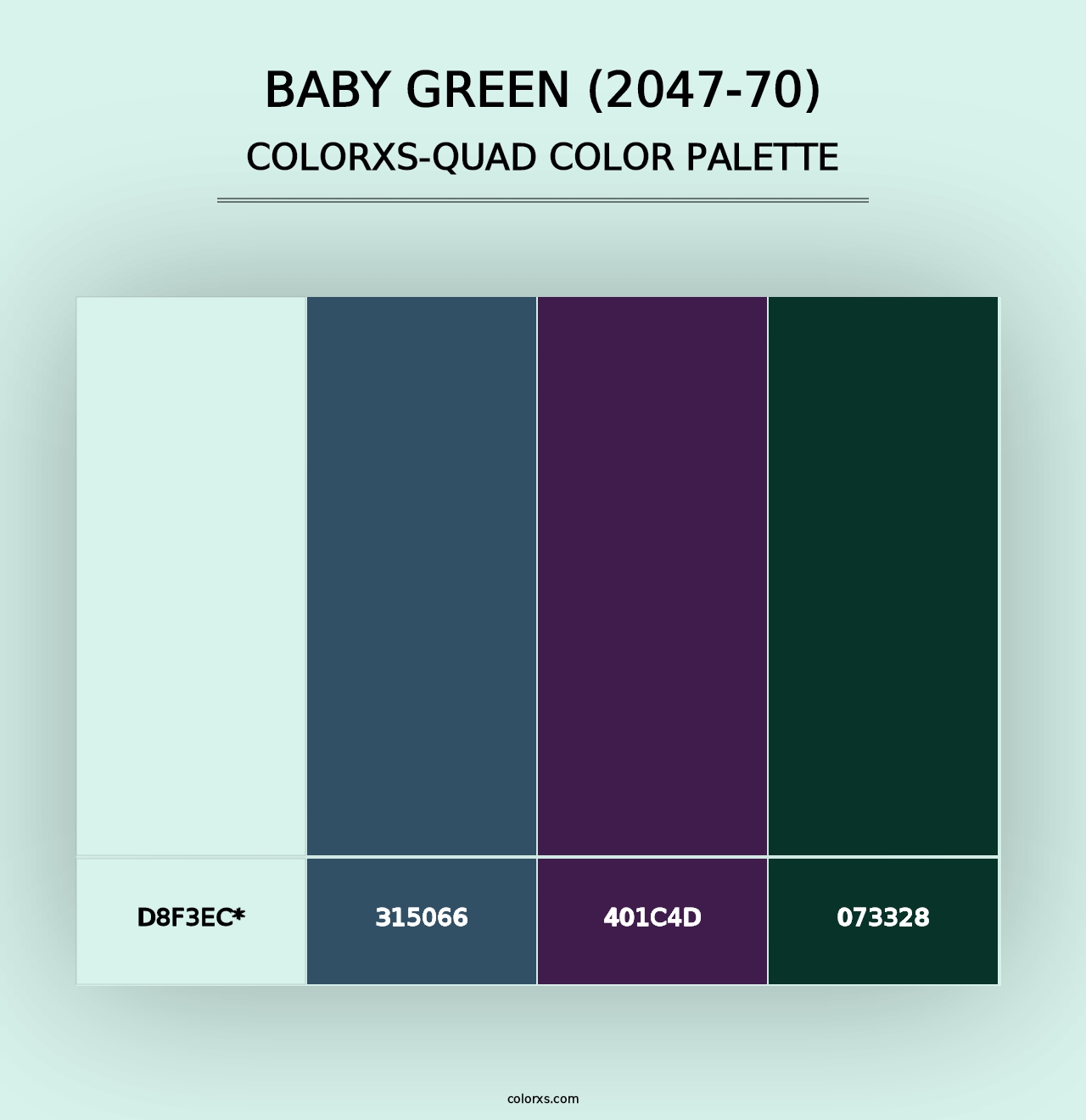 Baby Green (2047-70) - Colorxs Quad Palette