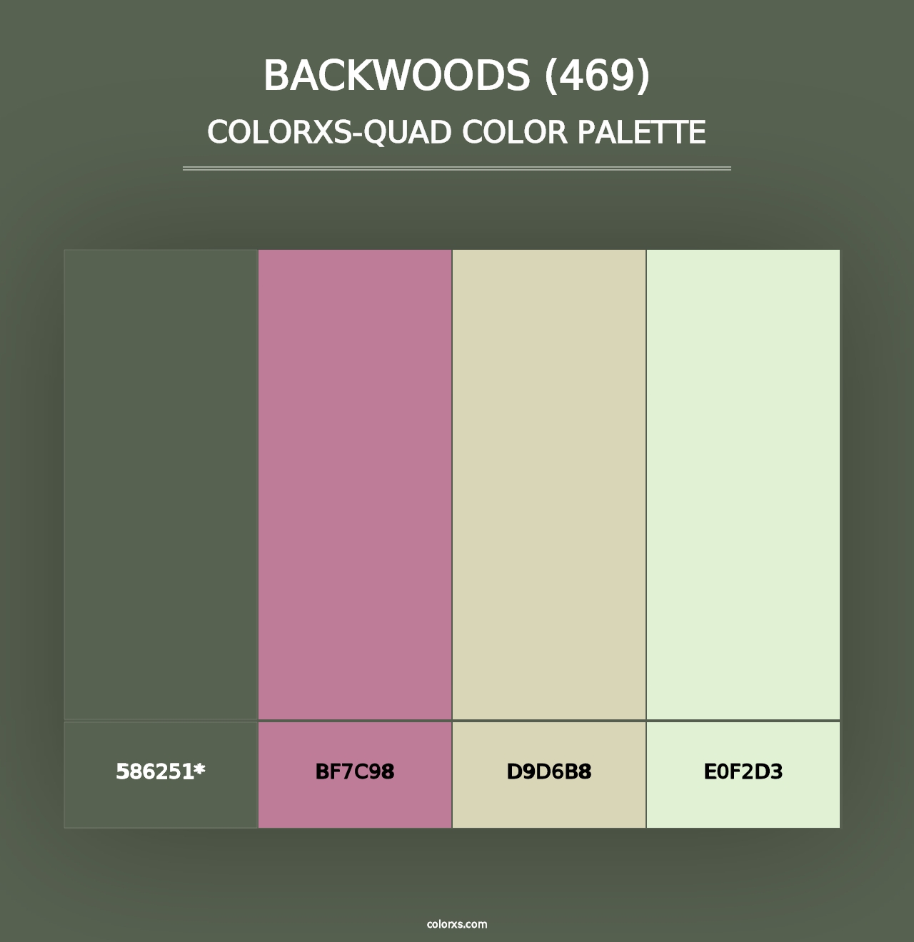 Backwoods (469) - Colorxs Quad Palette