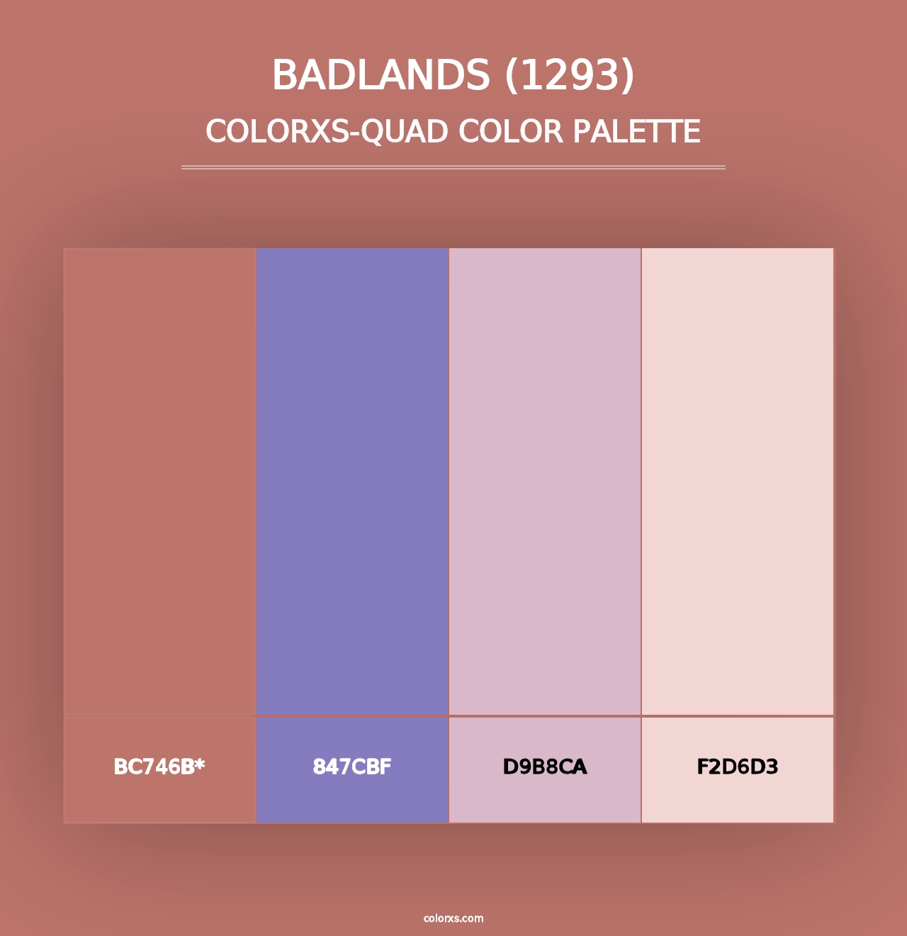 Badlands (1293) - Colorxs Quad Palette