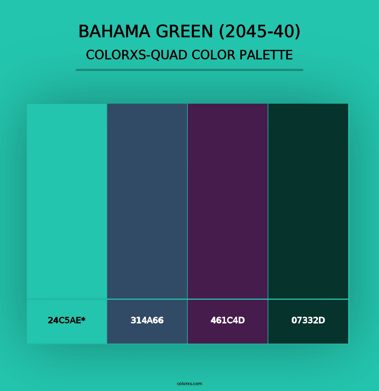 Bahama Green (2045-40) - Colorxs Quad Palette