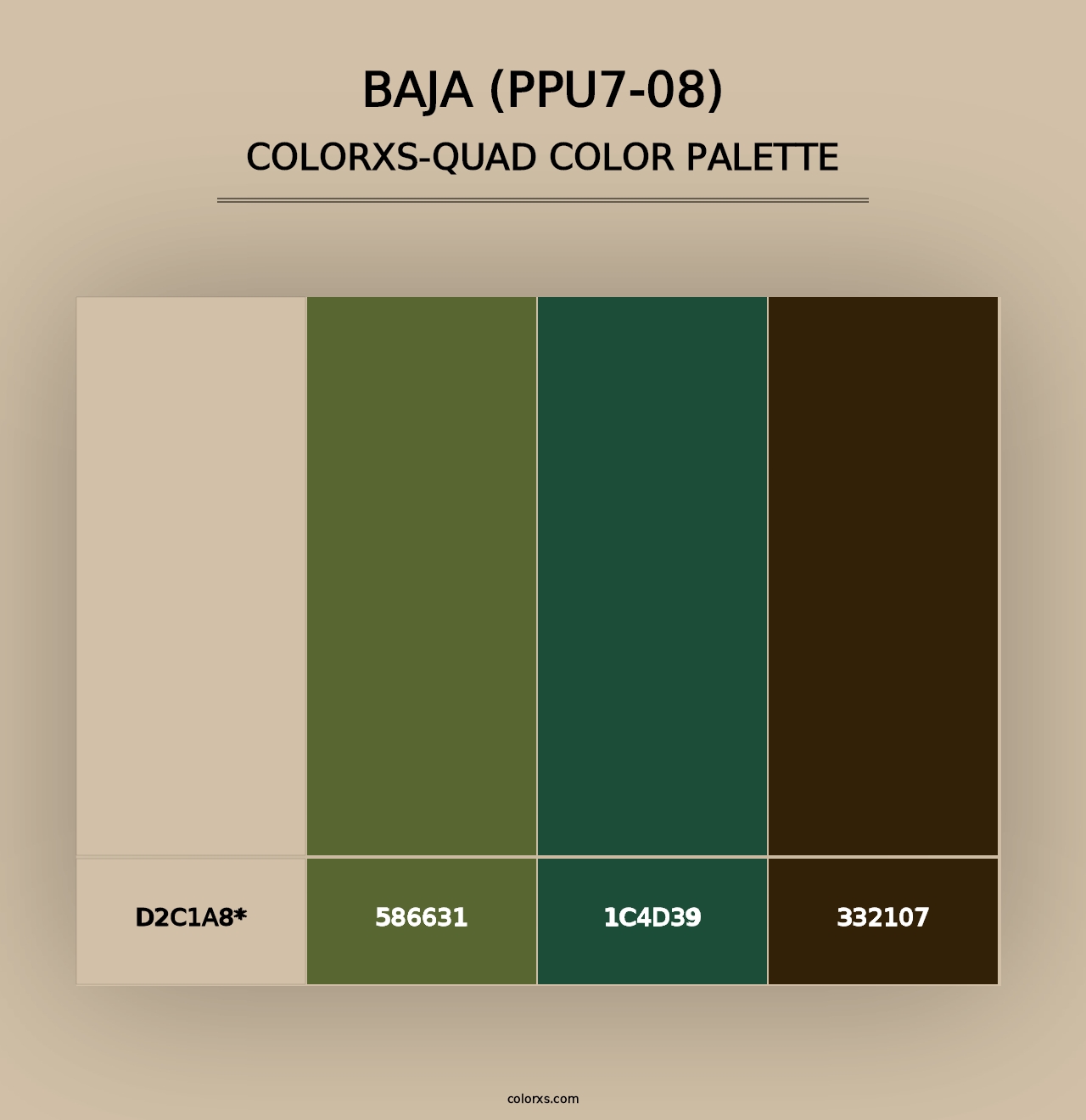 Baja (PPU7-08) - Colorxs Quad Palette