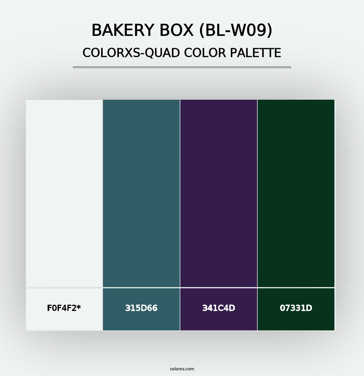 Bakery Box (BL-W09) - Colorxs Quad Palette