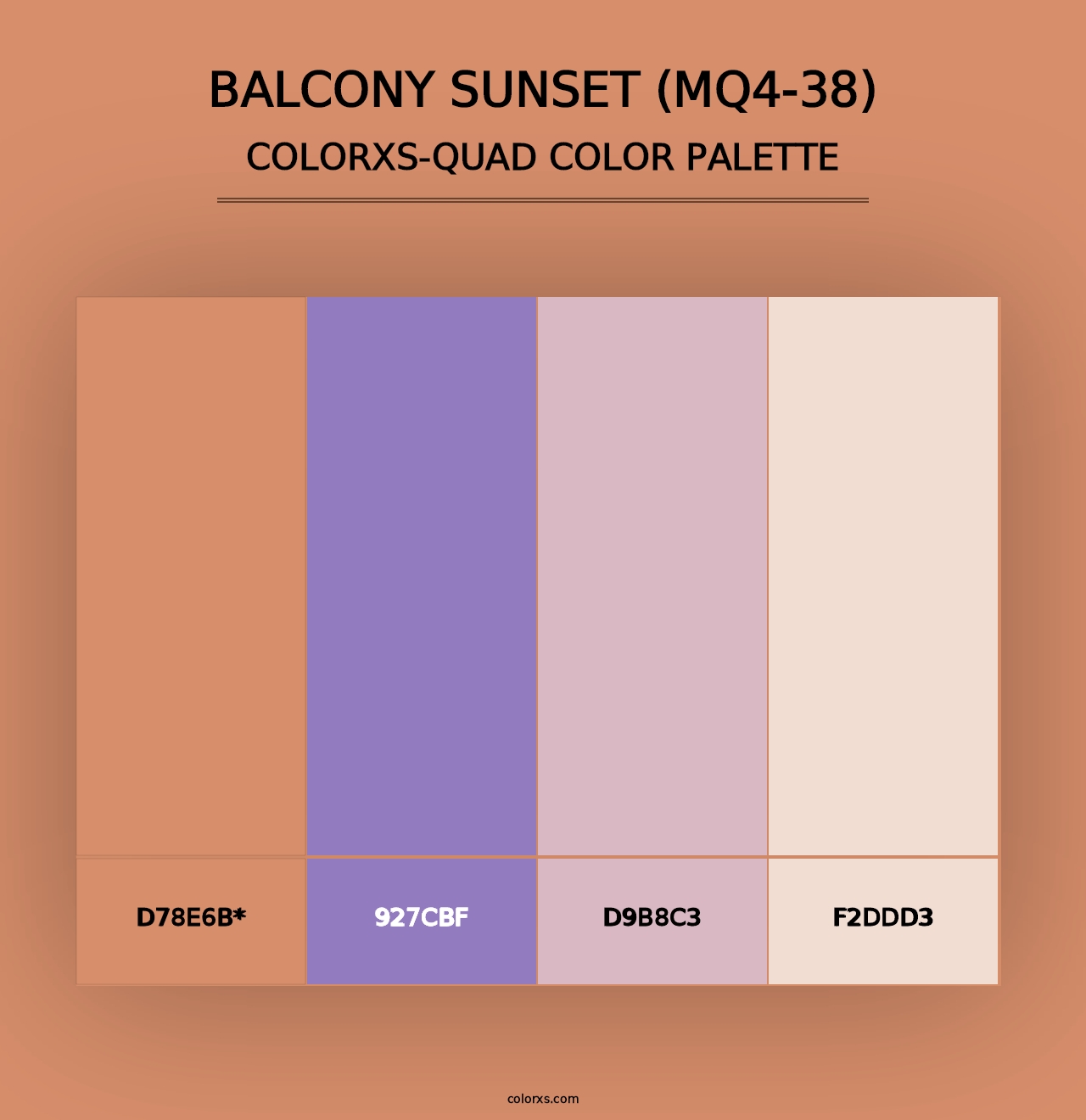 Balcony Sunset (MQ4-38) - Colorxs Quad Palette