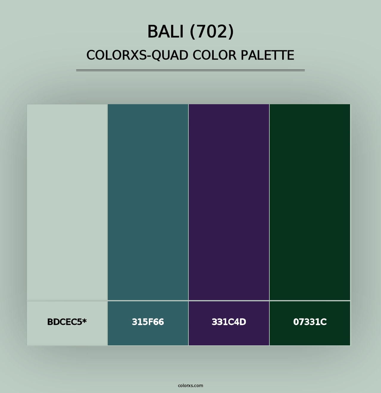 Bali (702) - Colorxs Quad Palette