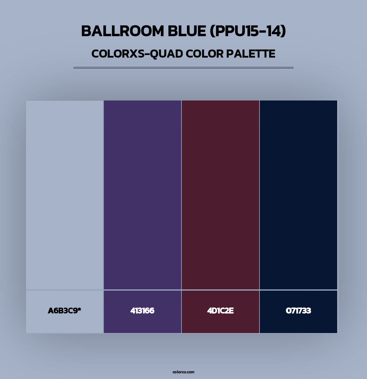 Ballroom Blue (PPU15-14) - Colorxs Quad Palette