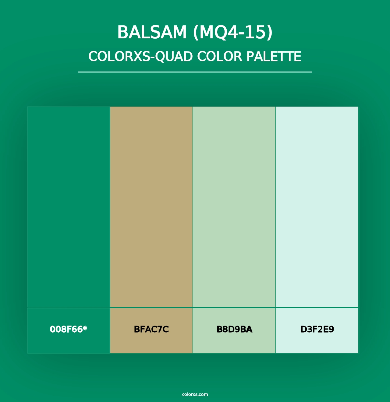 Balsam (MQ4-15) - Colorxs Quad Palette