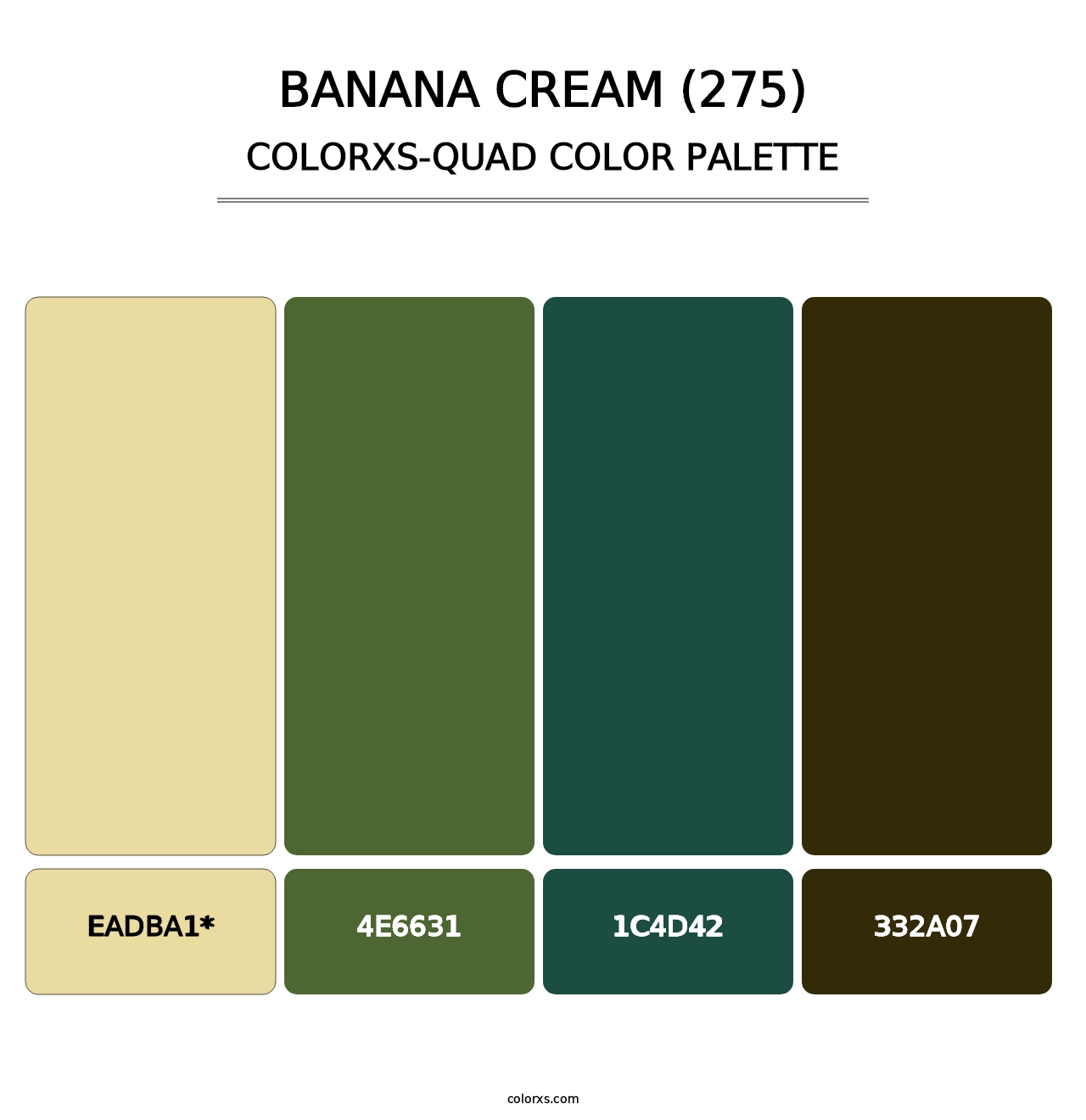 Banana Cream (275) - Colorxs Quad Palette