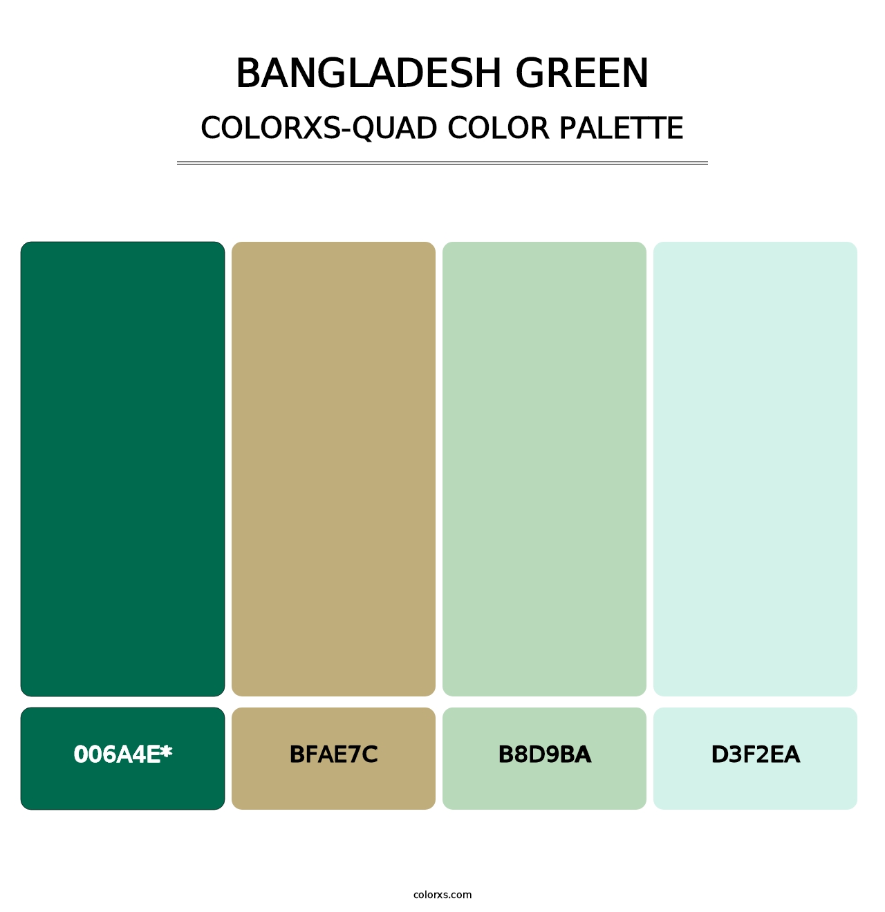 Bangladesh Green - Colorxs Quad Palette