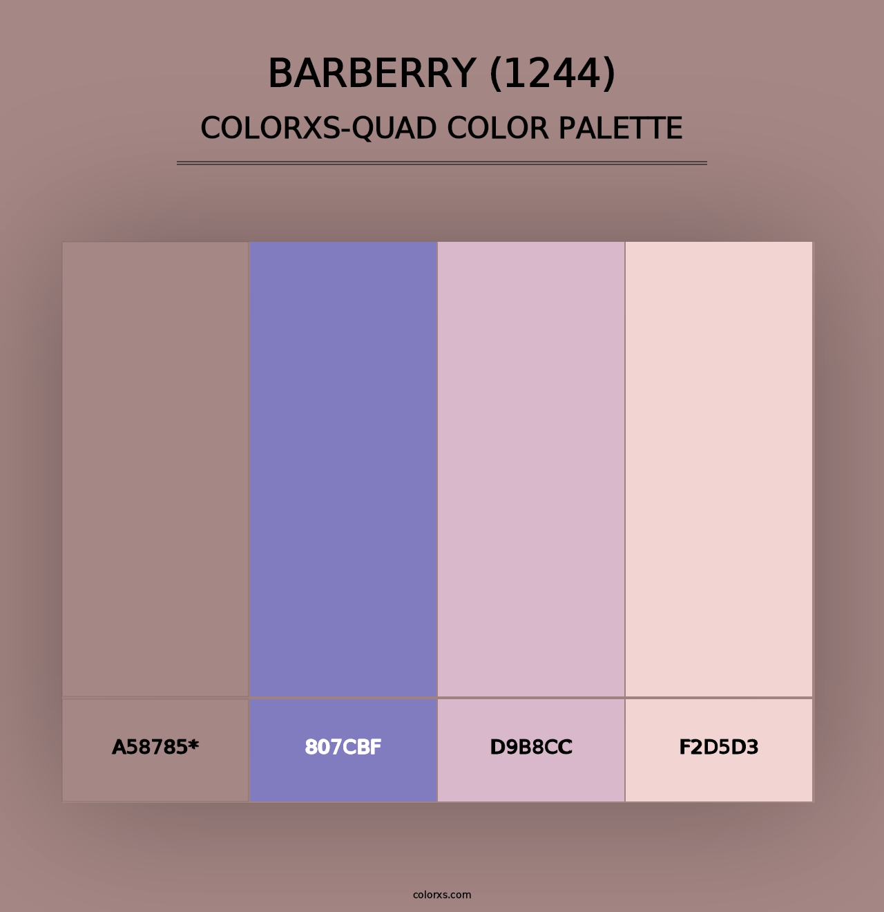 Barberry (1244) - Colorxs Quad Palette