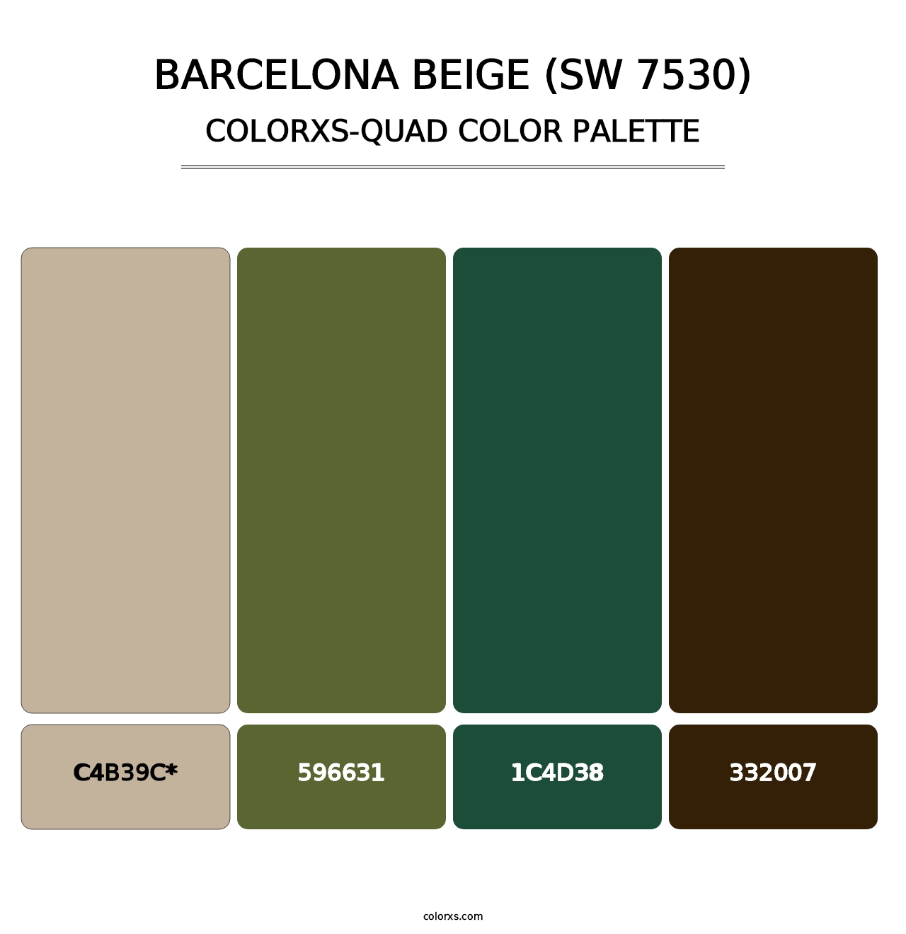 Barcelona Beige (SW 7530) - Colorxs Quad Palette