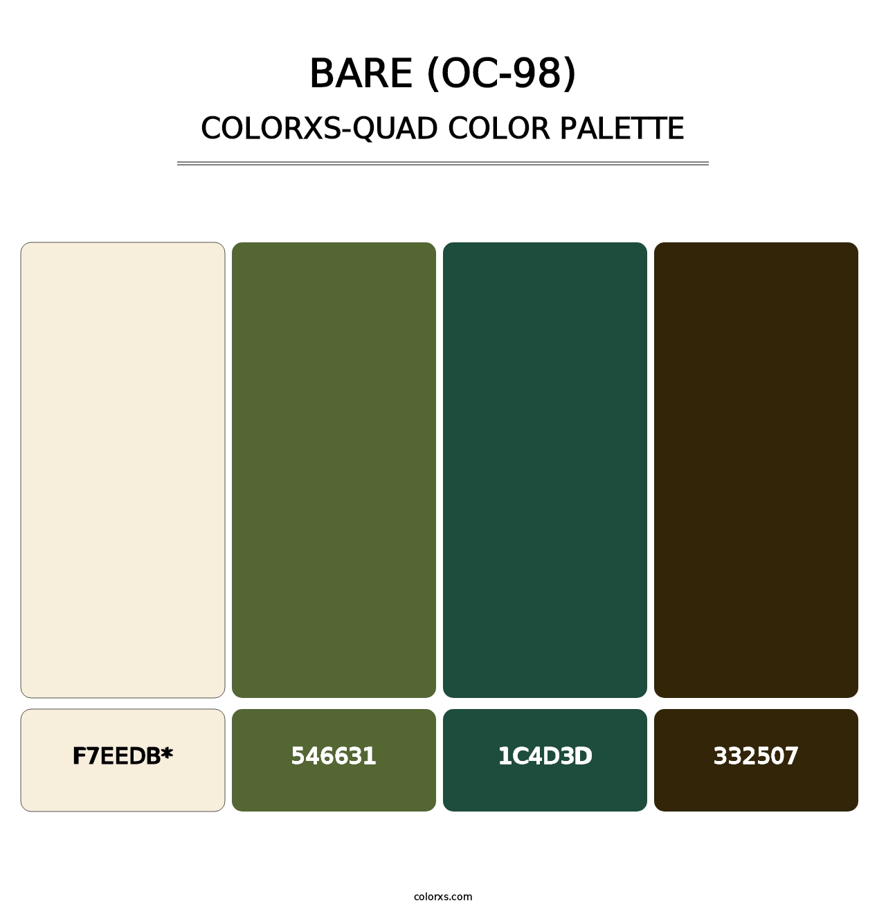 Bare (OC-98) - Colorxs Quad Palette