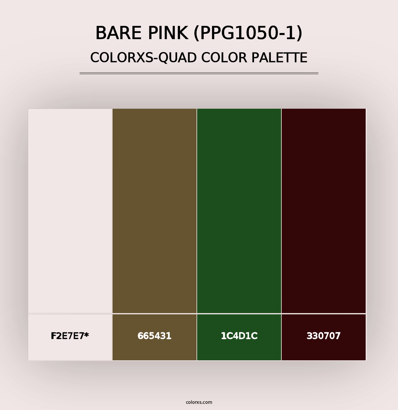 Bare Pink (PPG1050-1) - Colorxs Quad Palette