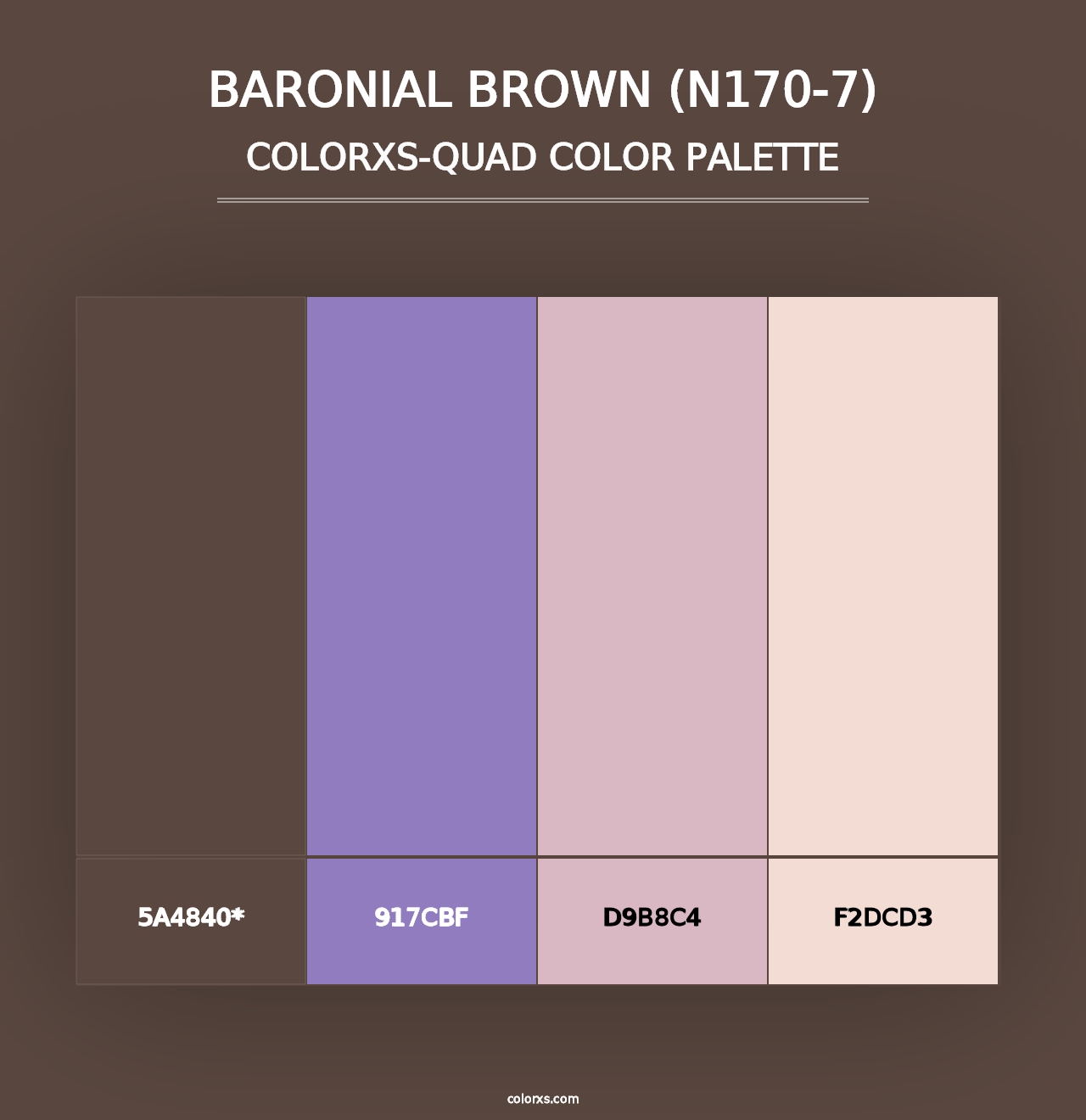 Baronial Brown (N170-7) - Colorxs Quad Palette