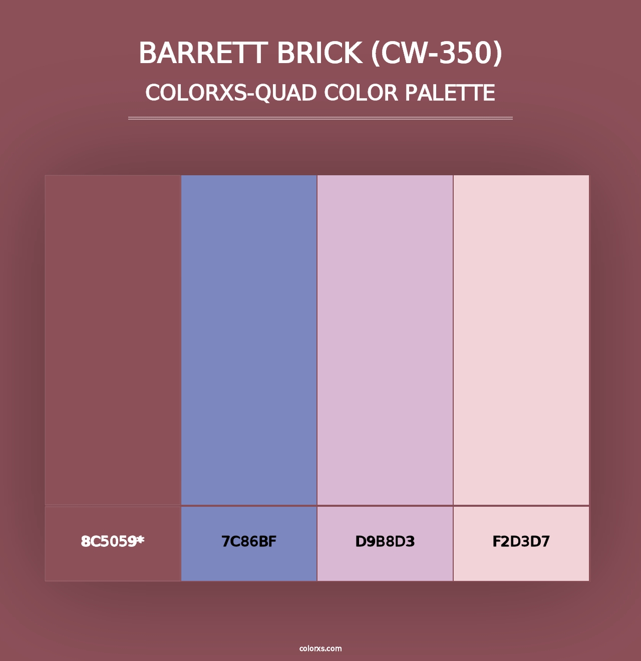 Barrett Brick (CW-350) - Colorxs Quad Palette