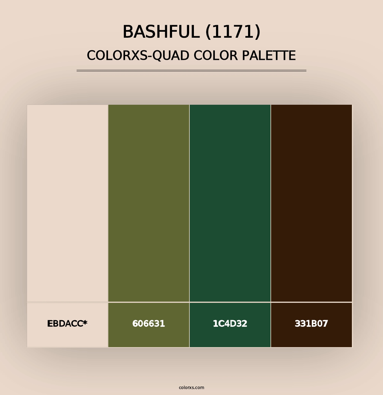 Bashful (1171) - Colorxs Quad Palette