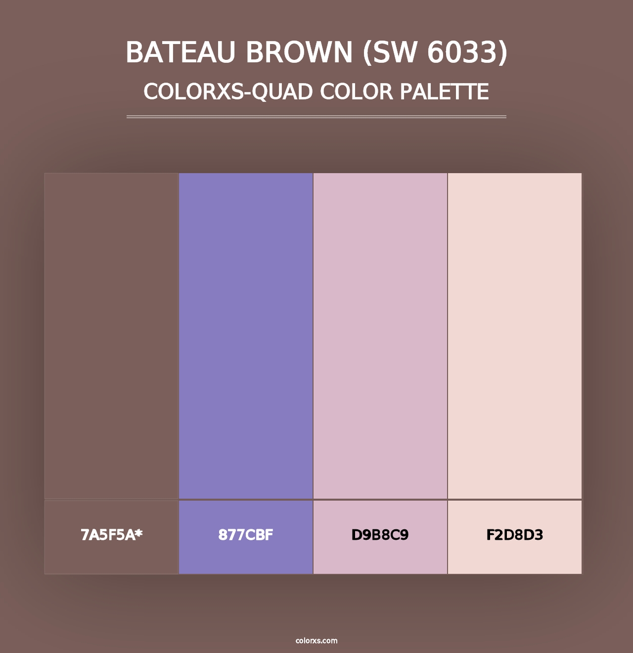 Bateau Brown (SW 6033) - Colorxs Quad Palette