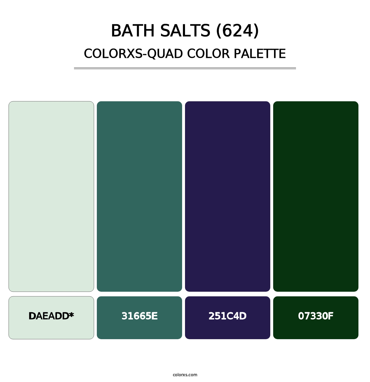 Bath Salts (624) - Colorxs Quad Palette