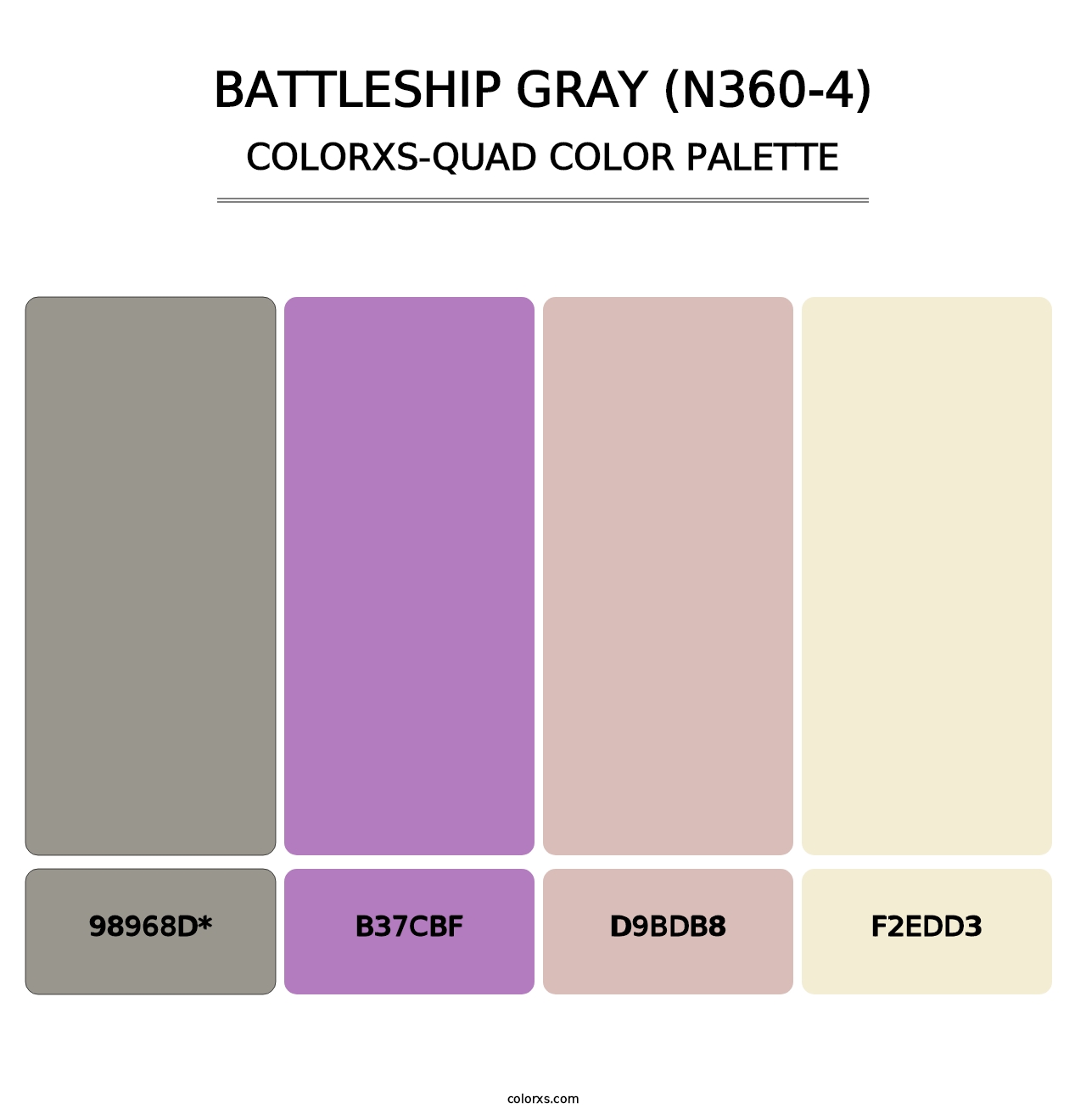 Battleship Gray (N360-4) - Colorxs Quad Palette