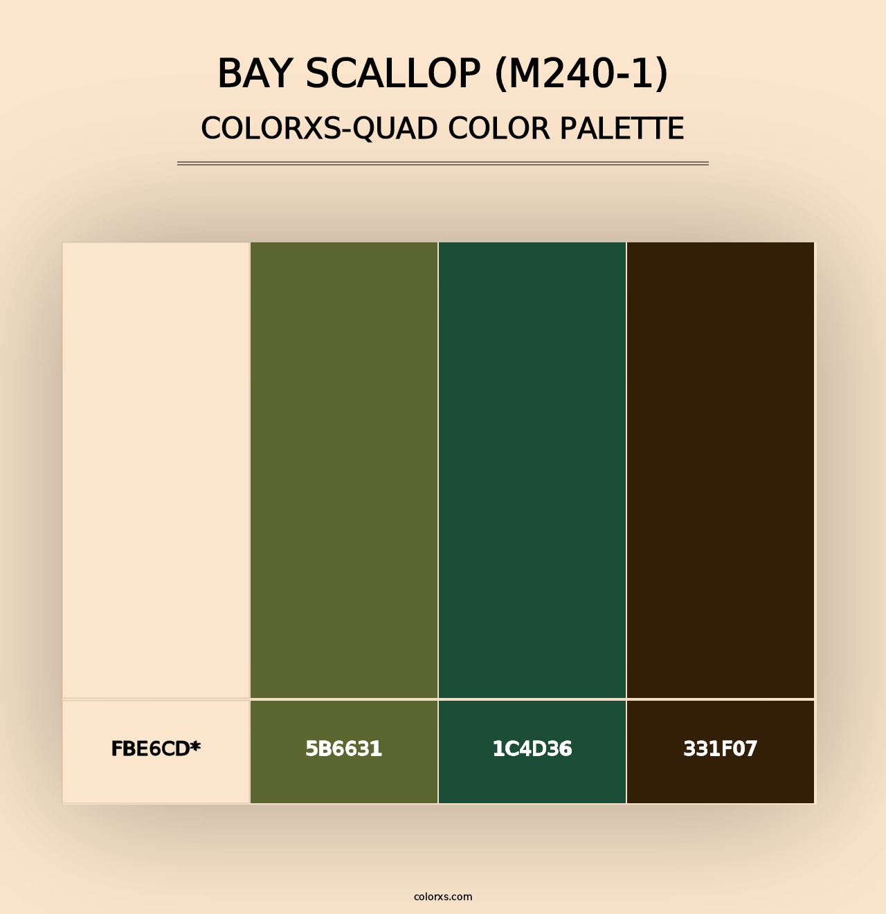 Bay Scallop (M240-1) - Colorxs Quad Palette