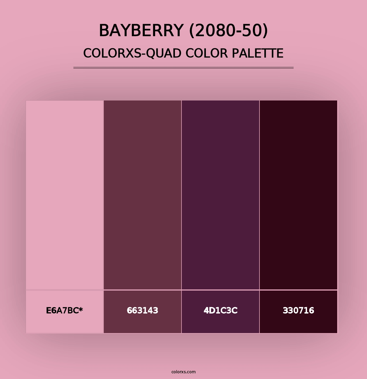 Bayberry (2080-50) - Colorxs Quad Palette